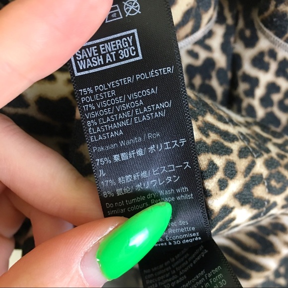 NWT Topshop Ruffle Leopard Peplum Mini Skirt 4 6 - Picture 6 of 6